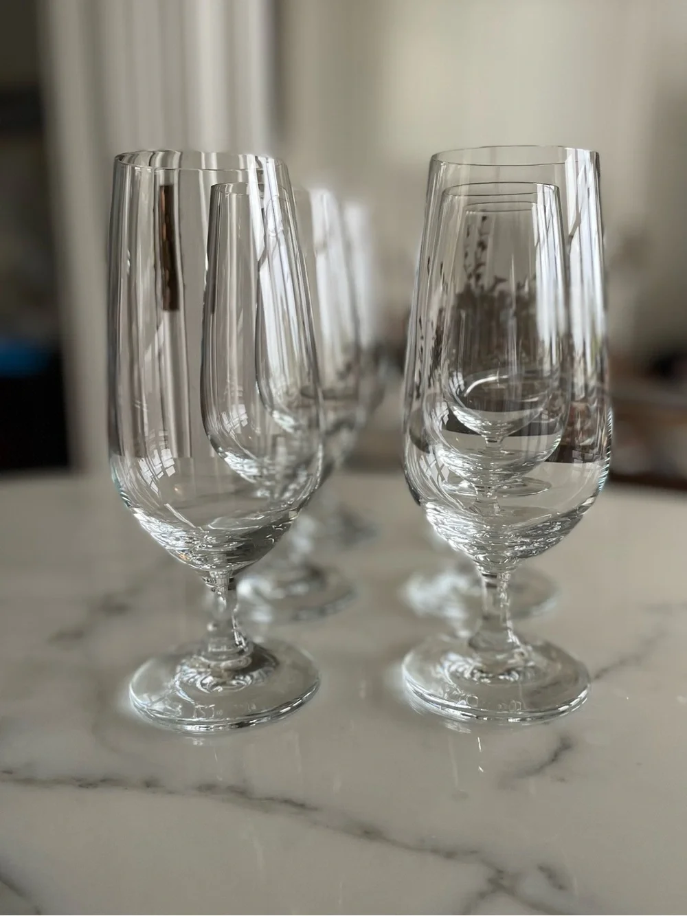 Water glasses, set of six